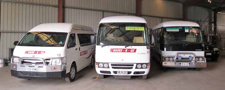 Buses-R-Us Toyota HiAce 15 & Fuso Rosas 23 & 21